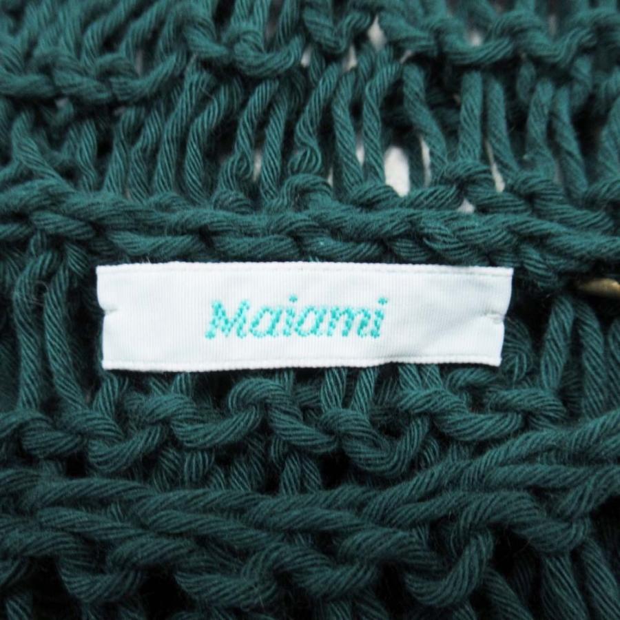 未使用 Maiami マイアミ Net Knit Top ネットニットタンクトップ ノースリーブ トップス ローゲージ S フォレストグリーン レディース 古着 中古 | Maiami | 03