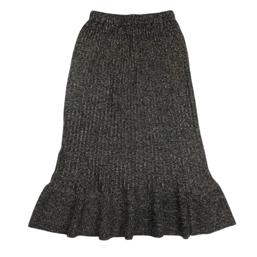 美品 トヨコサイトウ 斎藤都世子 リブ ニット ジャケット ラメ ロング フレア スカート セットアップ 黒 ブラック ゴールド レディース 古着 中古 |  | 04