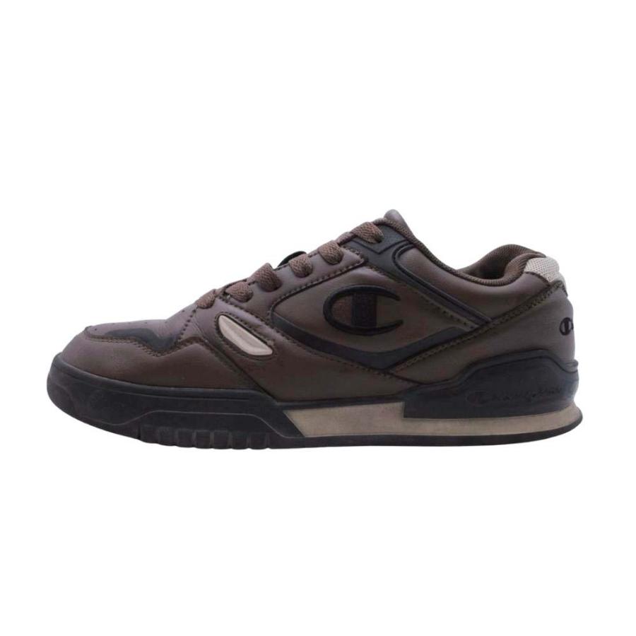 良品 Champion チャンピオン 3 Point Tech Low 3ポイントテック ローカット スニーカー シューズ 靴 26.5 茶 ブラウン メンズ 古着 中古 | Champion