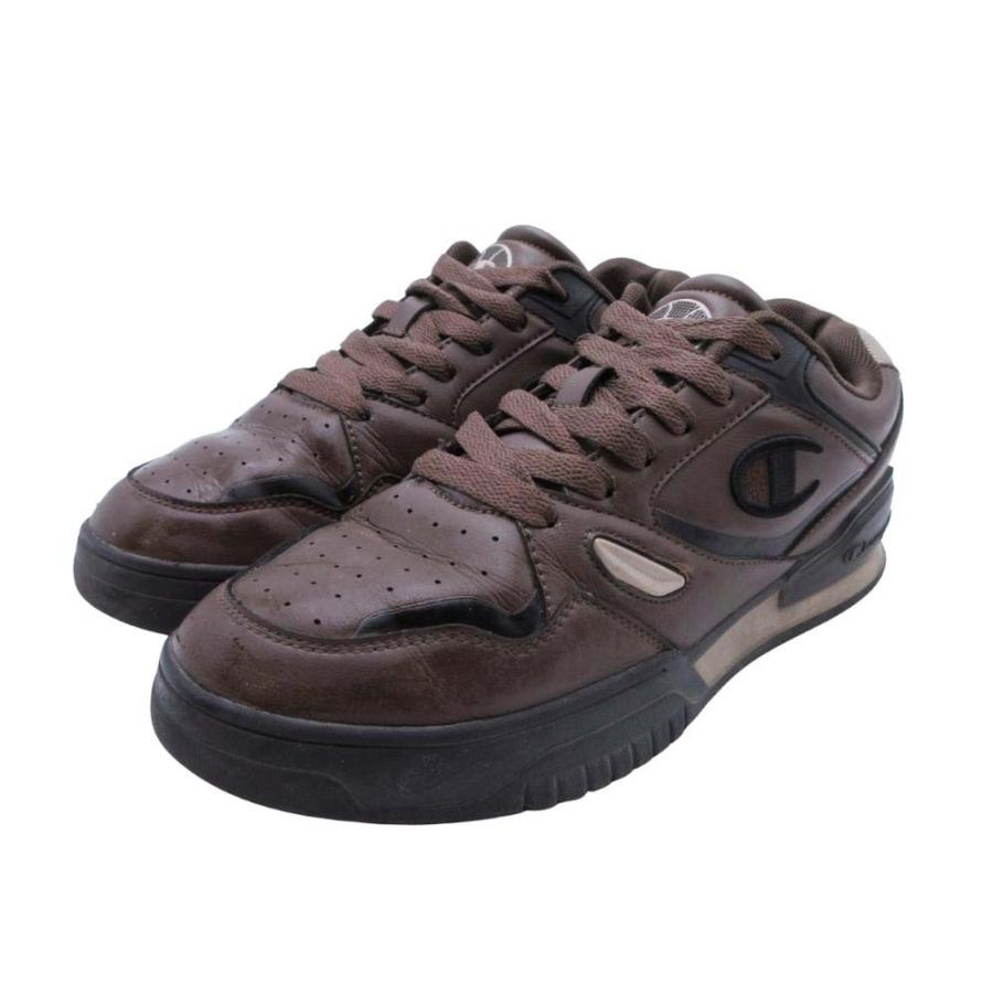 良品 Champion チャンピオン 3 Point Tech Low 3ポイントテック ローカット スニーカー シューズ 靴 26.5 茶 ブラウン メンズ 古着 中古 | Champion | 01