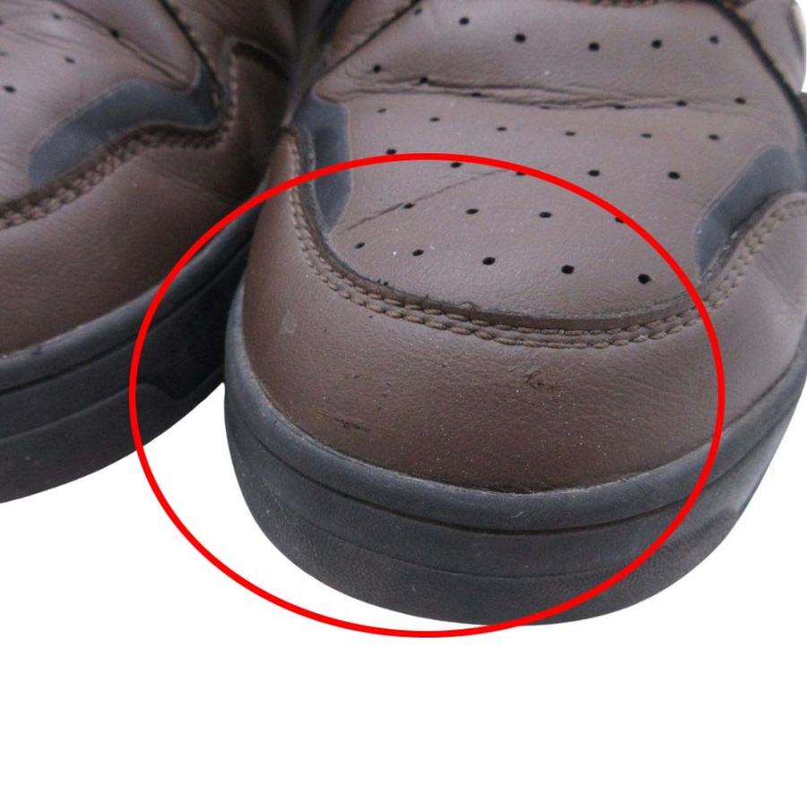 良品 Champion チャンピオン 3 Point Tech Low 3ポイントテック ローカット スニーカー シューズ 靴 26.5 茶 ブラウン メンズ 古着 中古 | Champion | 08