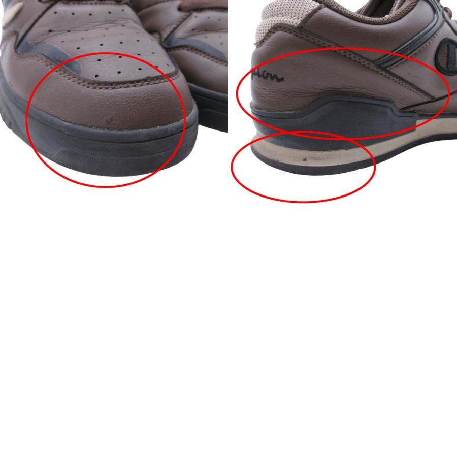 良品 Champion チャンピオン 3 Point Tech Low 3ポイントテック ローカット スニーカー シューズ 靴 26.5 茶 ブラウン メンズ 古着 中古 | Champion | 09
