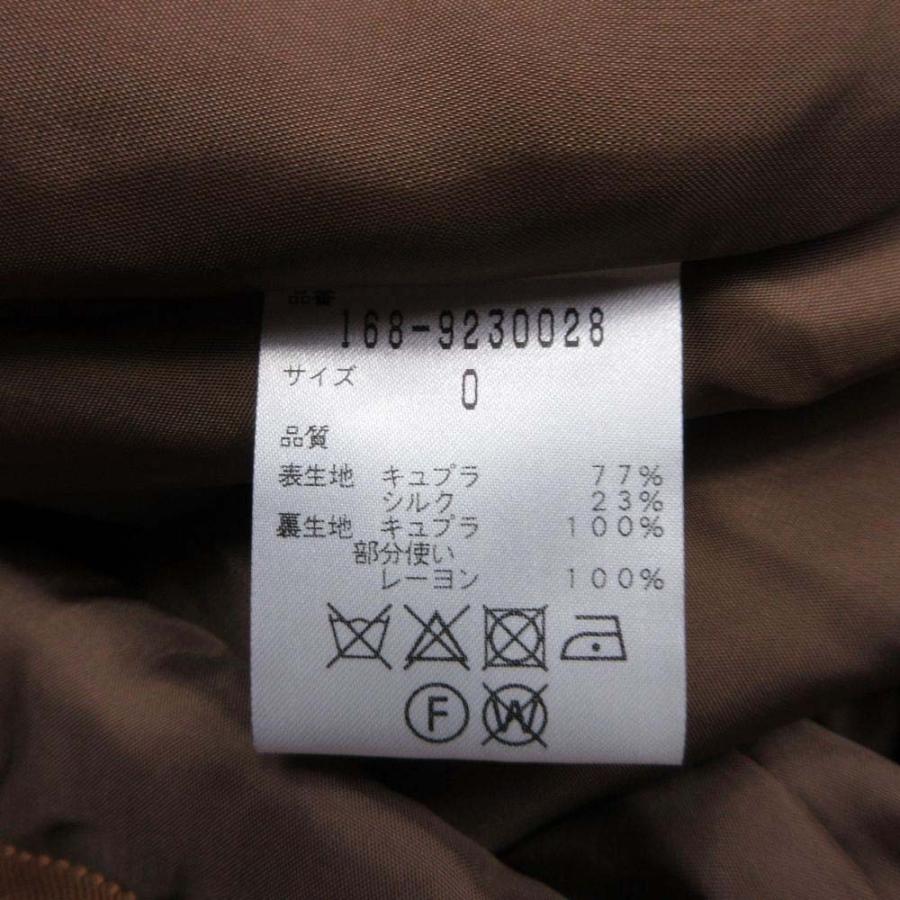 新品同様 19aw YLEVE イレーヴ シルクブレンド サテン地 ランダムヘム ロング マキシ丈 フレアスカート 1 茶 ブラウン レディース 古着 中古 | YLEVE | 06