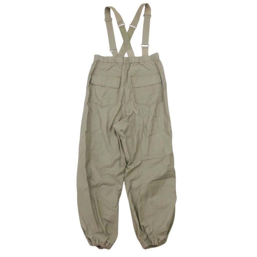 良品 23SS MOUSSY マウジー STITCHING WORK PANTS サスペンダー付き パンツ ワイド ミリタリー トラウザー 1 カーキ レディース 古着 中古 | MOUSSY | 01