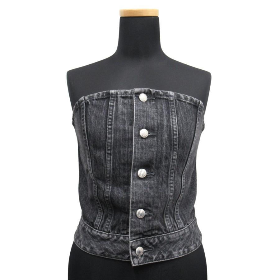 未使用 24SS HYKE ハイク DENIM STRAPLESS TOP デニム ストラップレス トップ ビスチェ カットソー サイズ1 レディース 古着 中古 | HYKE | 02