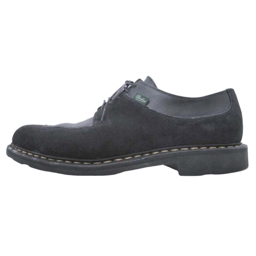 美品 Paraboot × UNUSED パラブーツ × アンユーズド AVIGNON アヴィニョン レザー シューズ 靴 スエード 8 1/2 ブラック メンズ 古着 中古 | Paraboot