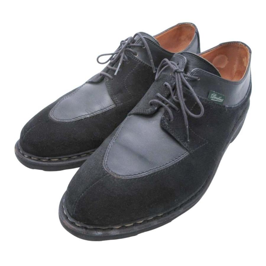 美品 Paraboot × UNUSED パラブーツ × アンユーズド AVIGNON アヴィニョン レザー シューズ 靴 スエード 8 1/2 ブラック メンズ 古着 中古 | Paraboot | 02