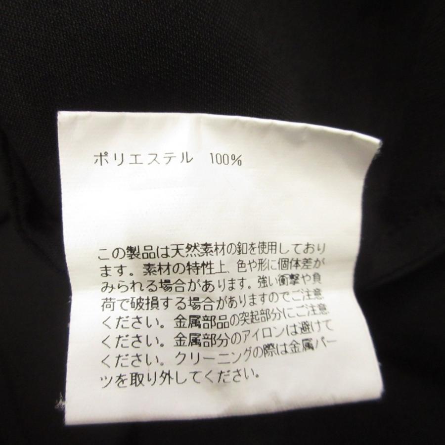 良品 22aw HYKE ハイク バンドカラー シャツ ブラウス カットソー ダブルカフス サテン 比翼 サイズ1 黒 ブラック レディース 古着 中古 | HYKE | 08
