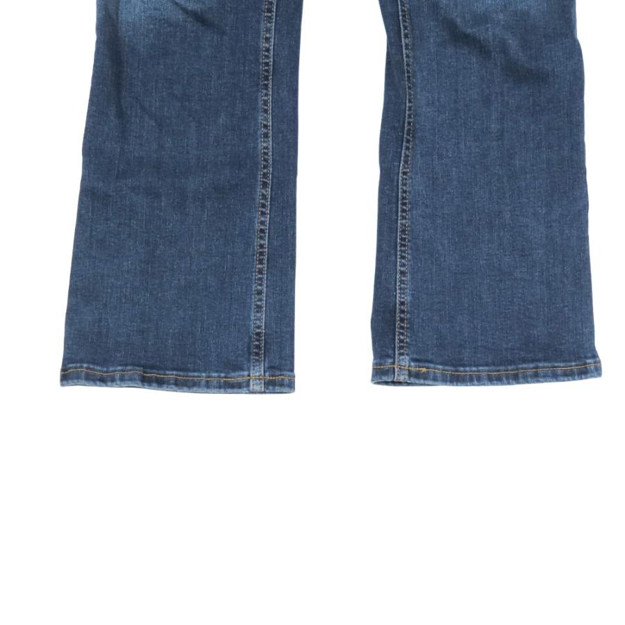美品 ZARA ザラ デニムパンツ ジーンズ ストレッチ Gパン ボトムス ウォッシュ加工 ロゴボタン 38 青 インディゴブルー レディース 古着 中古 | ZARA | 03