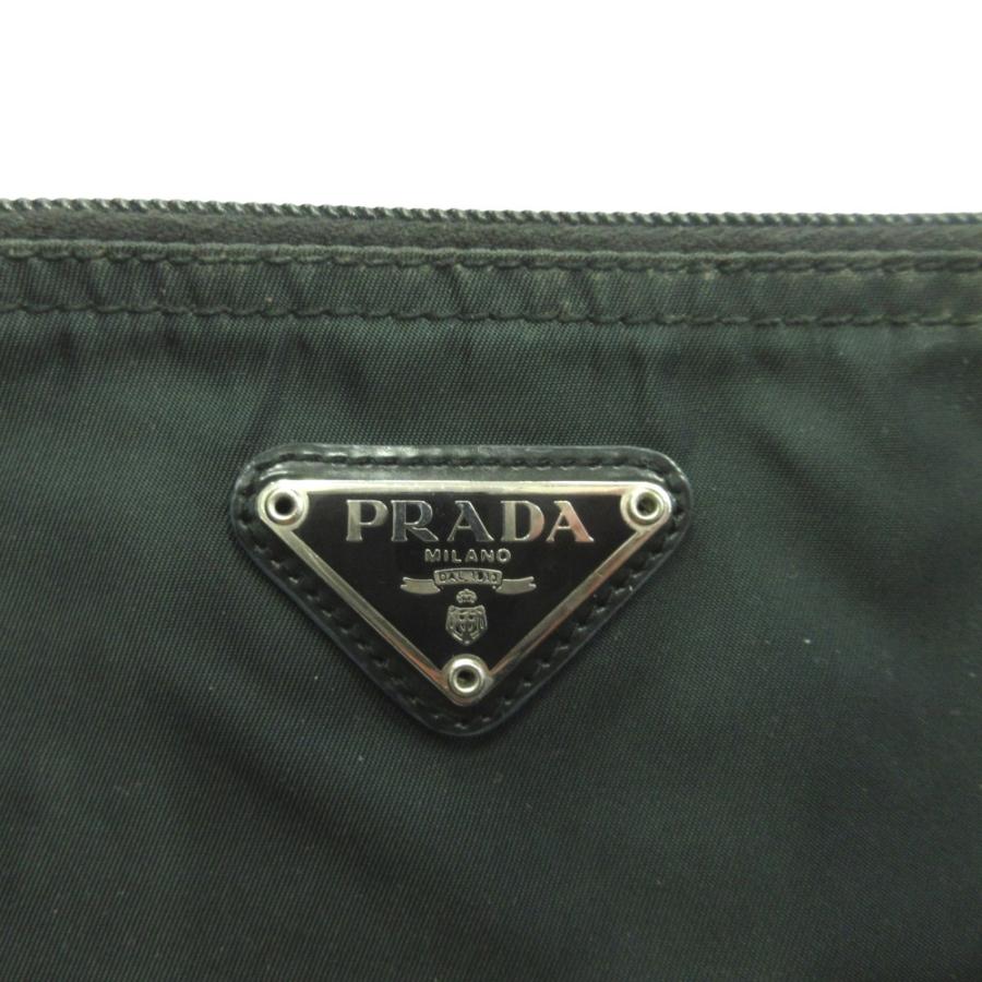PRADA プラダ トライアングルロゴ ナイロン ポーチ ミニ バッグ 鞄 化粧 アクセサリーポーチ 三角プレート オールド 緑 グリーン メンズ レディース 古着 中古 | PRADA | 02