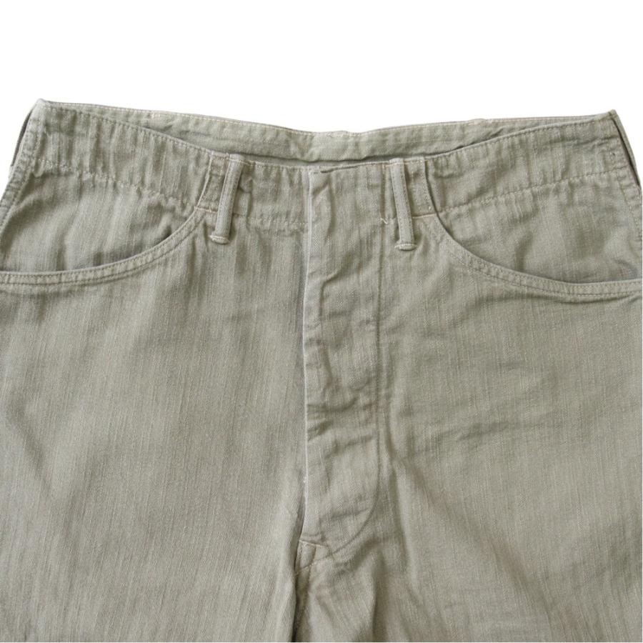 良品 40's N-3 USN N-3 HBT PANTS コットンツイル ミリタリー パンツ アメリカ軍 月桂樹ボタン ヴィンテージ ビンテージ メンズ 古着 中古_2