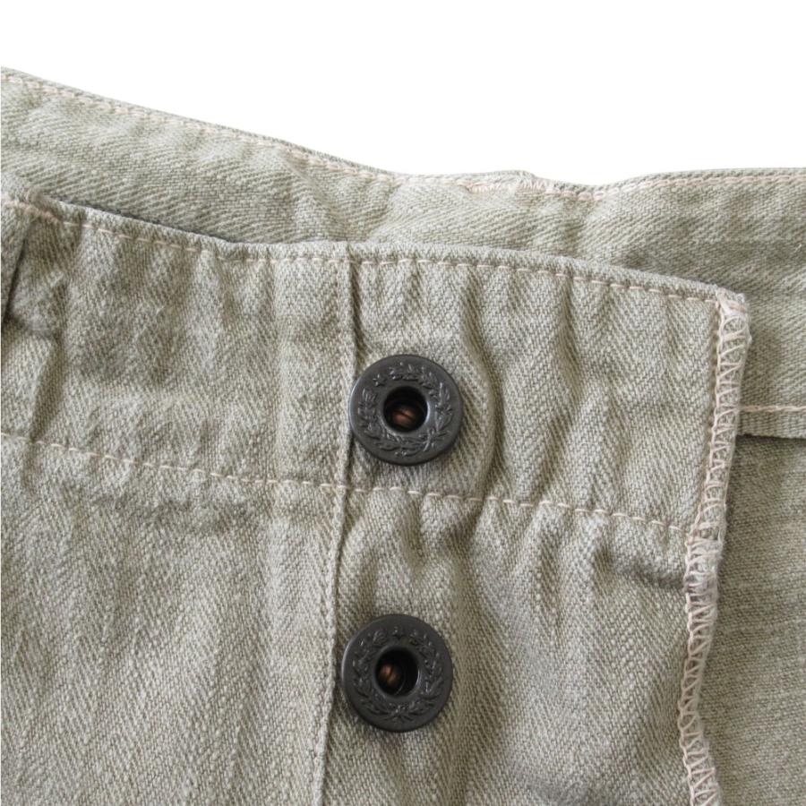 良品 40's N-3 USN N-3 HBT PANTS コットンツイル ミリタリー パンツ アメリカ軍 月桂樹ボタン ヴィンテージ ビンテージ メンズ 古着 中古_5