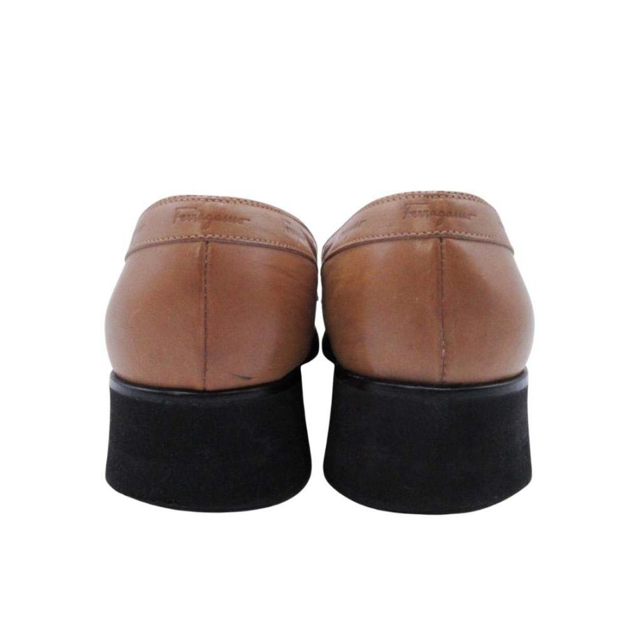 良品 Salvatore Ferragamo サルヴァトーレフェラガモ ラウンドトゥ ローファー スリッポン シューズ 靴 5.5/22.5 キャメル レディース 古着 中古 |  | 04