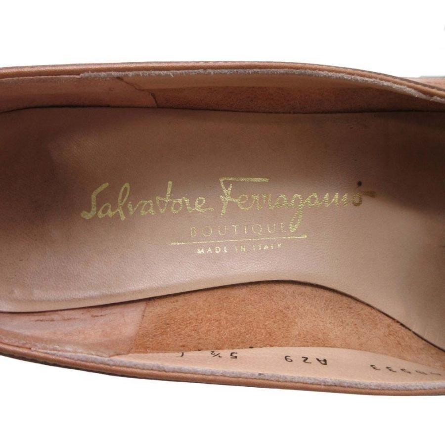 良品 Salvatore Ferragamo サルヴァトーレフェラガモ ラウンドトゥ ローファー スリッポン シューズ 靴 5.5/22.5 キャメル レディース 古着 中古 |  | 07