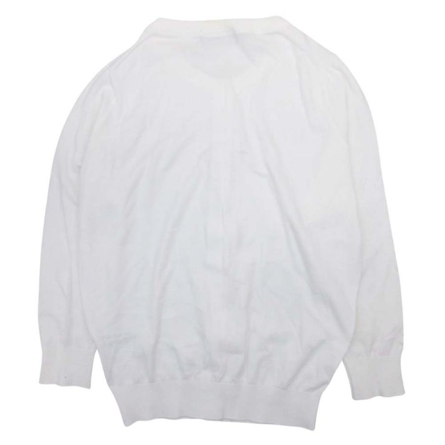 良品 JOHN SMEDLEY ジョンスメドレー コットン ニット カーディガン クルーネック 長袖 XS 白 ホワイト レディース 古着 中古 | JOHN SMEDLEY | 01