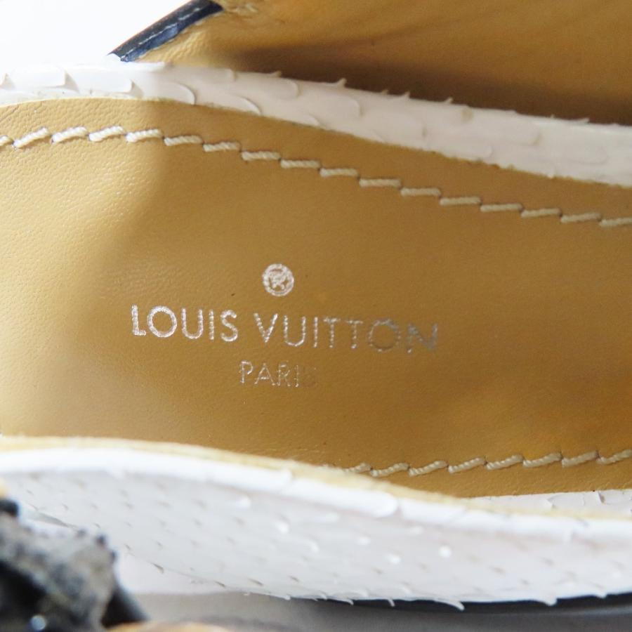 未使用 18AW ルイヴィトン LOUIS VUITTON バイカラー パンプス ハイヒール バックストラップ レザー シューズ 37 ホワイト ブラック レディース 古着 中古_6