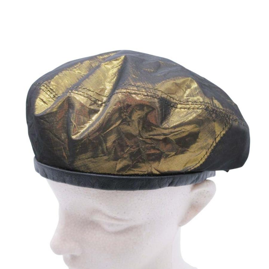 美品 23ss FUMIKA_UCHIDA フミカウチダ METALLIC REVERSIBLE BERET リバーシブル メタリック ベレー帽 帽子 ゴールド 黒 レディース 古着 中古 |  | 03