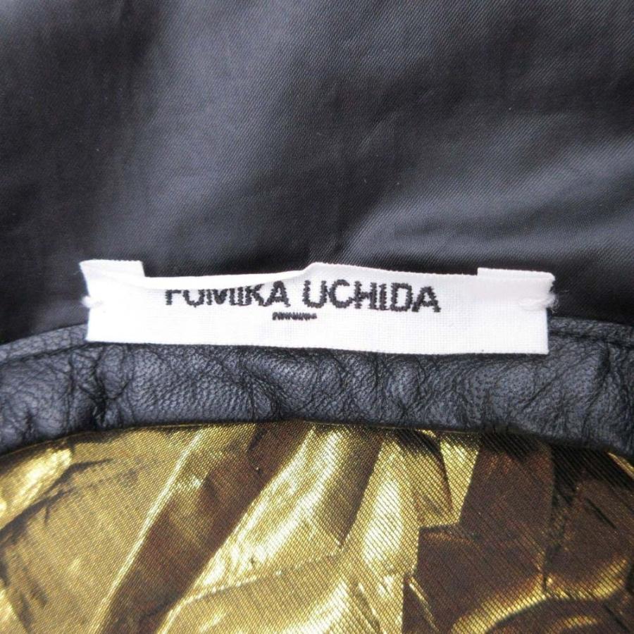 美品 23ss FUMIKA_UCHIDA フミカウチダ METALLIC REVERSIBLE BERET リバーシブル メタリック ベレー帽 帽子 ゴールド 黒 レディース 古着 中古 |  | 08
