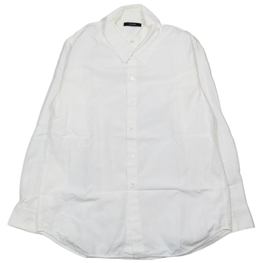 CINOH チノ CI DOUBLE COLLAR SHIRT ダブルカラーシャツ 長袖 カットソー 44 ホワイト 23WST301 メンズ 古着 中古 | CINOH