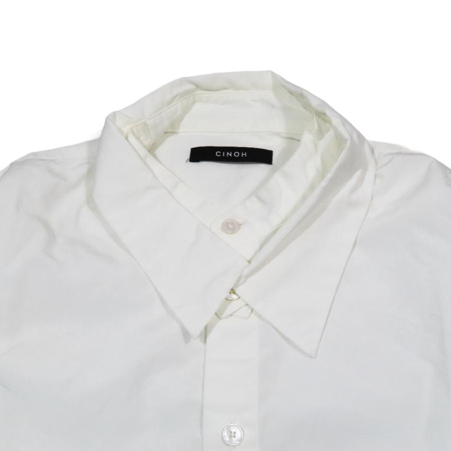 CINOH チノ CI DOUBLE COLLAR SHIRT ダブルカラーシャツ 長袖 カットソー 44 ホワイト 23WST301 メンズ 古着 中古 | CINOH | 02