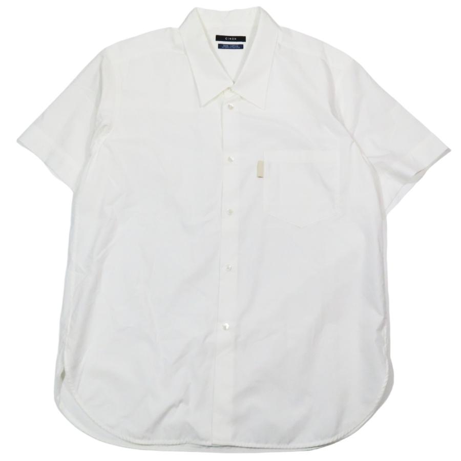美品 24SS CINOH チノ FINX MASON HALF SLEEVE SHIRT シャツ カットソー ブラウス 半袖 コットン 46 ホワイト メンズ 古着 中古 | CINOH