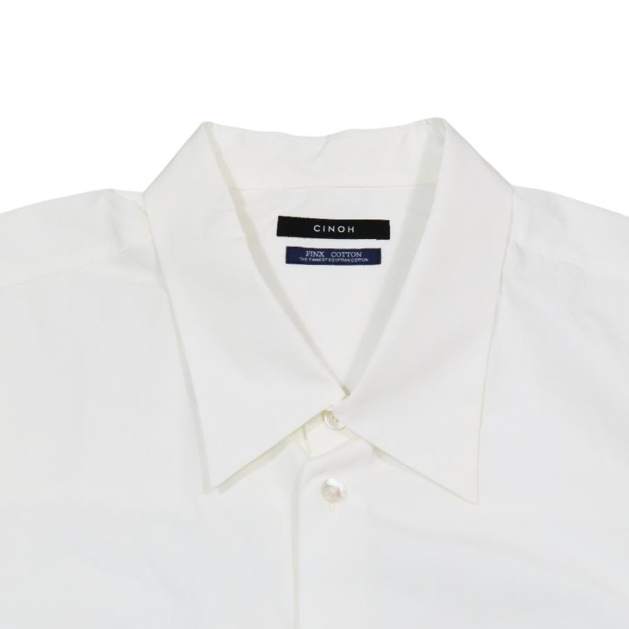 美品 24SS CINOH チノ FINX MASON HALF SLEEVE SHIRT シャツ カットソー ブラウス 半袖 コットン 46 ホワイト メンズ 古着 中古 | CINOH | 02
