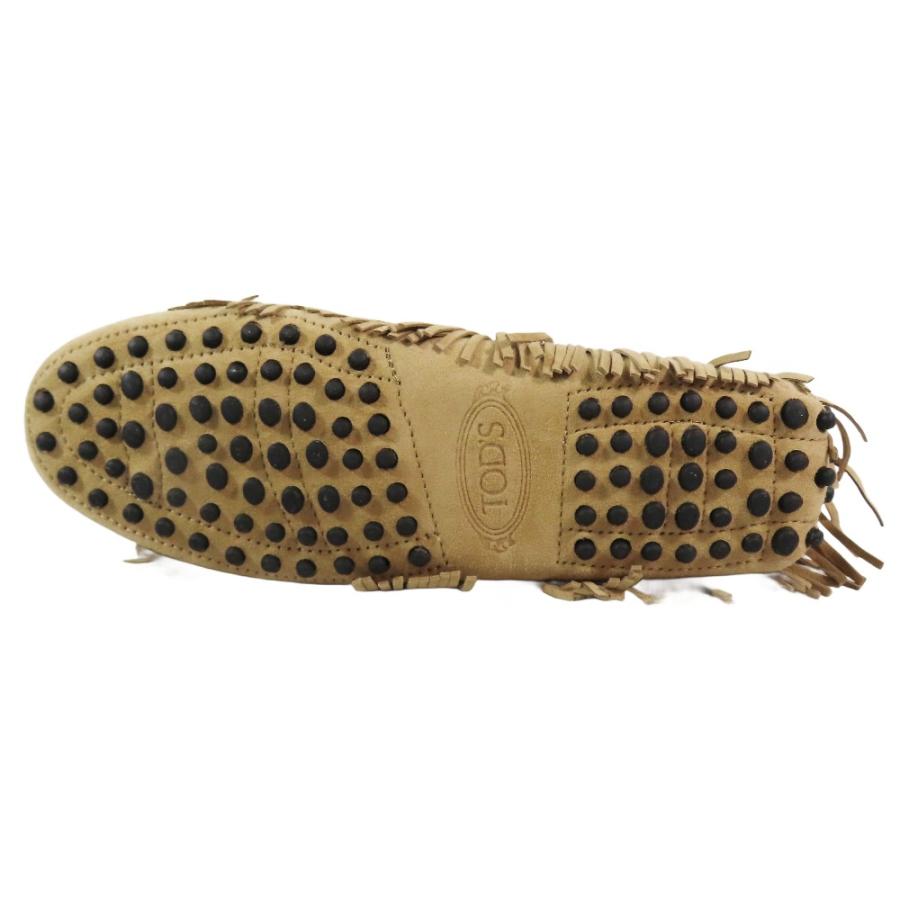 未使用 TOD'S トッズ GOMMINI FRANGE ゴンミーニ フリンジ モカシン ローファー ドライビングシューズ スエード レザー 35 ベージュ レディース 古着 中古 |  | 04