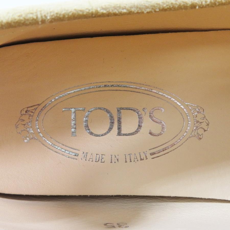 未使用 TOD'S トッズ GOMMINI FRANGE ゴンミーニ フリンジ モカシン ローファー ドライビングシューズ スエード レザー 35 ベージュ レディース 古着 中古 |  | 07