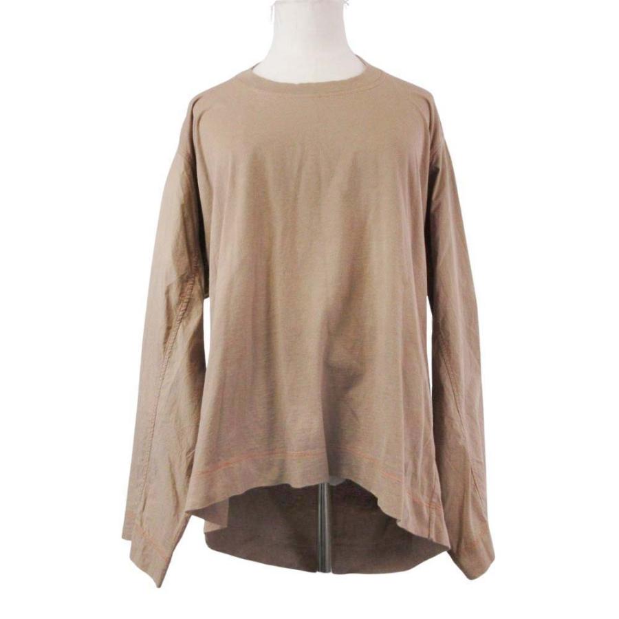 良品 17aw MARNI マルニ バックドレープ Tシャツ カットソー プルオーバー トップス クルーネック 長袖 40 茶 ブラウン レディース 古着 中古 | MARNI