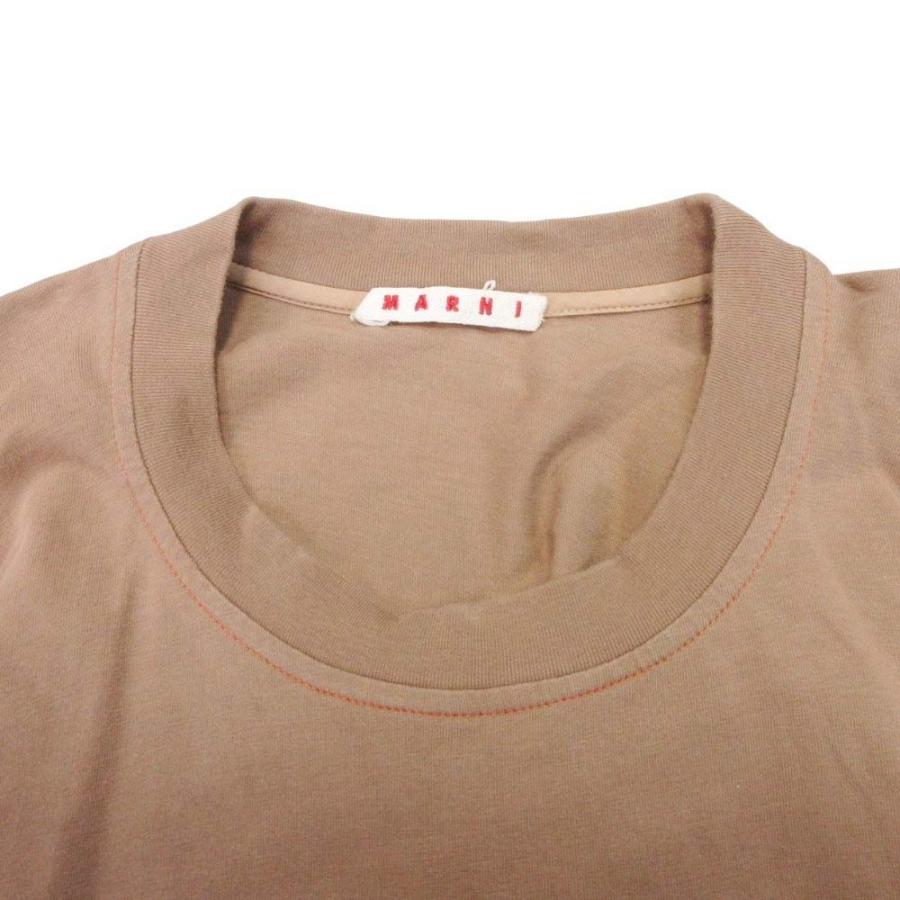 良品 17aw MARNI マルニ バックドレープ Tシャツ カットソー プルオーバー トップス クルーネック 長袖 40 茶 ブラウン レディース 古着 中古 | MARNI | 06