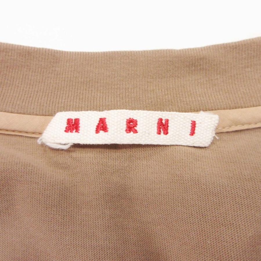良品 17aw MARNI マルニ バックドレープ Tシャツ カットソー プルオーバー トップス クルーネック 長袖 40 茶 ブラウン レディース 古着 中古 | MARNI | 08