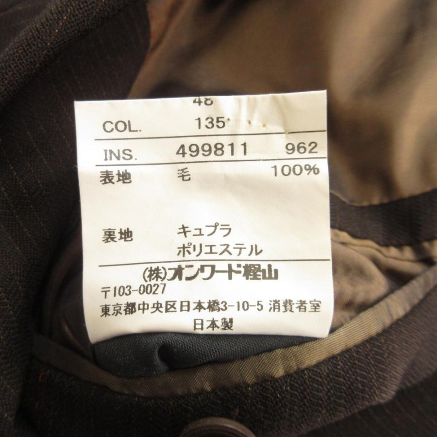 美品 GAULTIER HOMME objet ゴルチエ オム オブジェ 90's スーツ セットアップ ジャケット パンツ 3B ヴィンテージ 48 茶 ブラウン メンズ 古着 中古_8