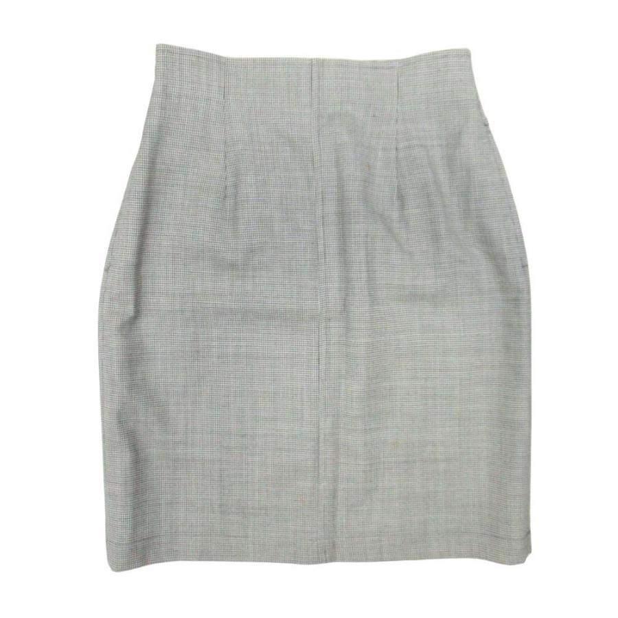 良品 80s vintage COMME des GARCONS コムデギャルソン 千鳥格子 セミタイトスカート 膝丈 M グレー GS-11010M ビンテージ オールド レディース 古着 中古 | COMME des GARCONS