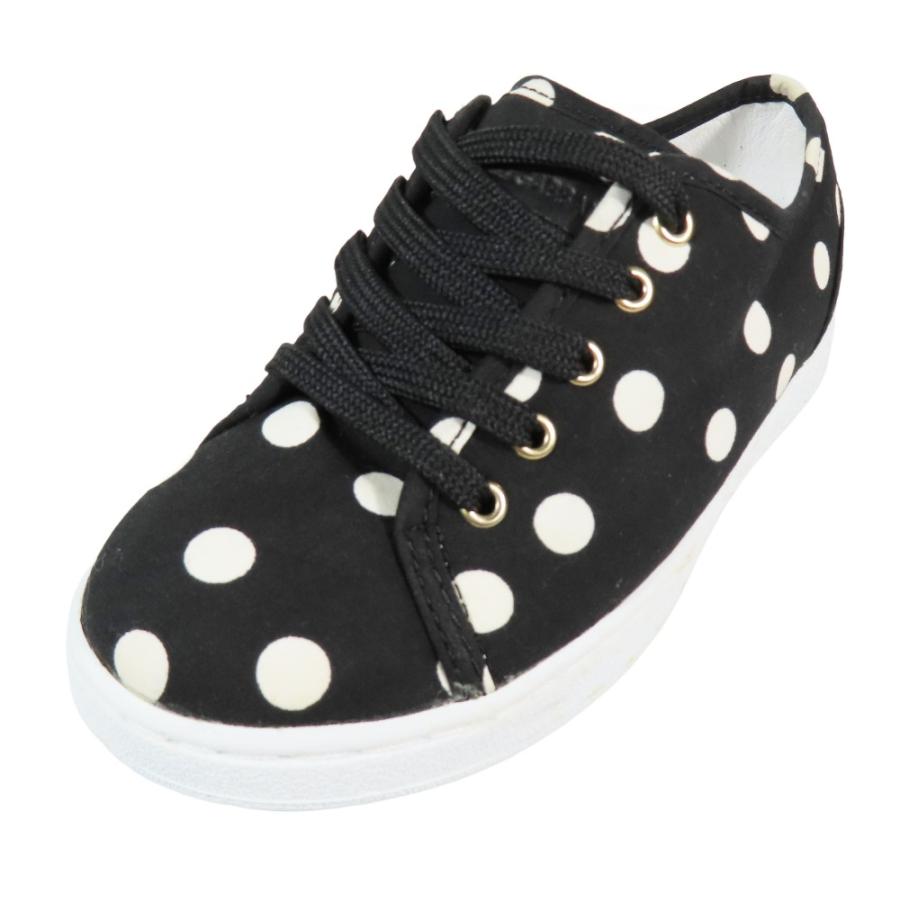 未使用 DOLCE&GABBANA ドルチェアンドガッバーナ キッズ 子供靴 ドット柄 ローカット スニーカー キャンバス シューズ 29 黒 キッズ 古着 中古 | DOLCE&GABBANA | 01