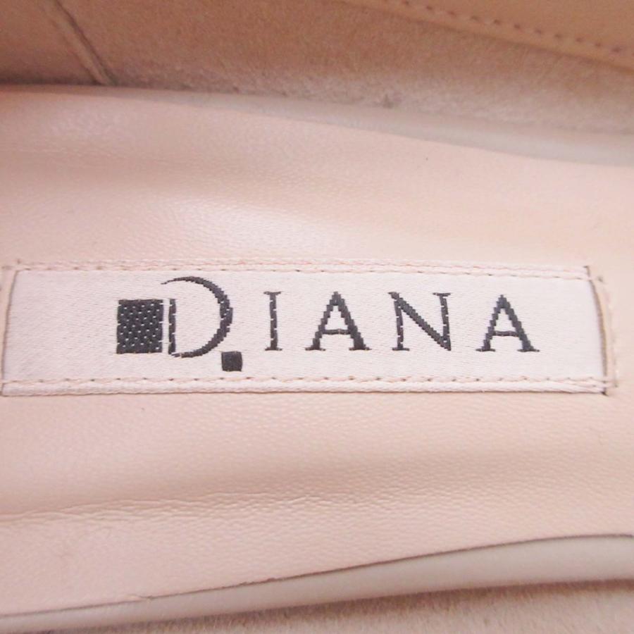 良品 DIANA ダイアナ メタルスクエアバックル パンプス ポインテッドトゥ 5cmヒール シューズ 靴 22.5cm ベージュ レディース 古着 中古 | DIANA | 05