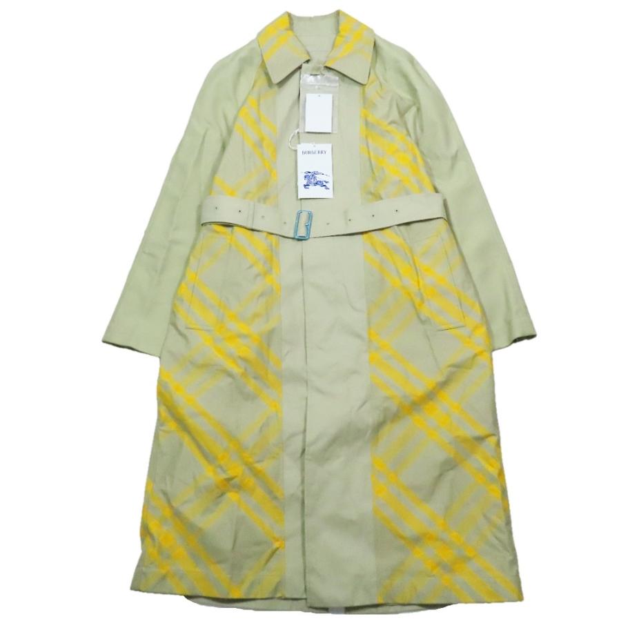 未使用 BURBERRY バーバリー ダニエル・リー リバーシブル トレンチコート ジャケット チェック柄 52 サンドベージュ イエロー 8078722 メンズ 古着 中古 | BURBERRY