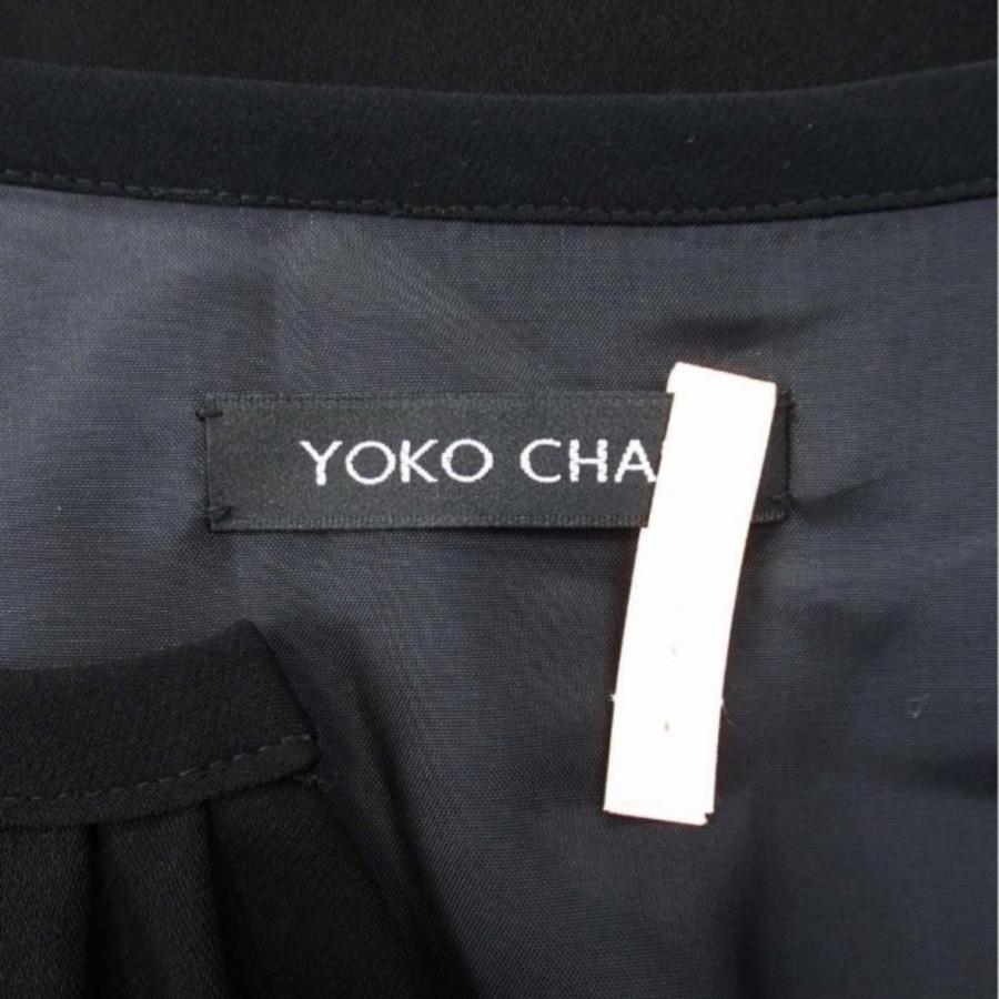 新品同様 YOKO CHAN ヨーコチャン スキッパー ワンピース フレンチスリーブ ドレス ルーズシルエット 38 黒 ブラック レディース 古着 中古 | YOKO CHAN | 07