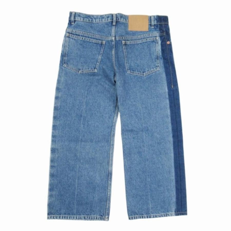 美品 2016年製 BALENCIAGA バレンシアガ ROCKABILLY ワイドレッグ デニム クロップド ジーンズ パンツ 36 インディゴ レディース 古着 中古 | BALENCIAGA | 01