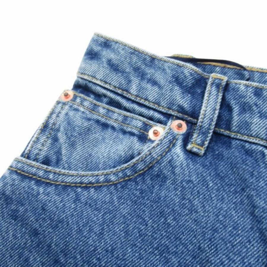 美品 2016年製 BALENCIAGA バレンシアガ ROCKABILLY ワイドレッグ デニム クロップド ジーンズ パンツ 36 インディゴ レディース 古着 中古 | BALENCIAGA | 03