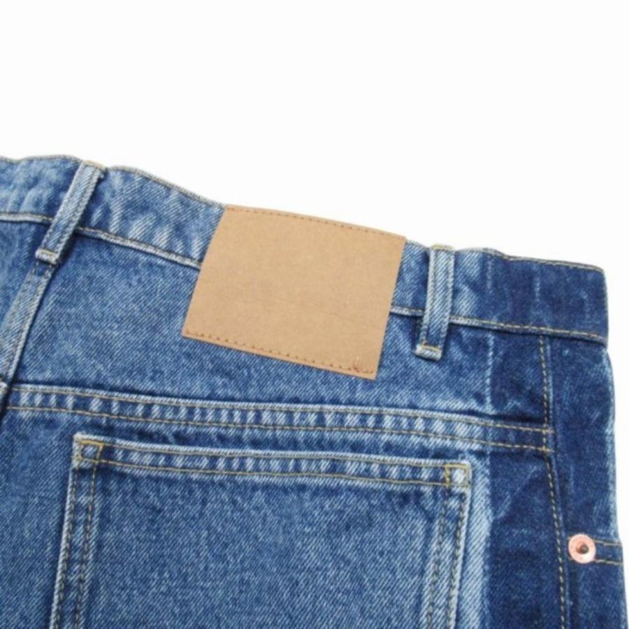 美品 2016年製 BALENCIAGA バレンシアガ ROCKABILLY ワイドレッグ デニム クロップド ジーンズ パンツ 36 インディゴ レディース 古着 中古 | BALENCIAGA | 06