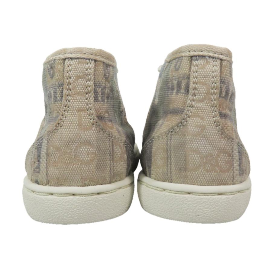 未使用 DOLCE&GABBANA ドルチェアンドガッバーナ キッズ 子供靴 ハイカット スニーカー シューズ DGロゴ 25 ベージュ キッズ 古着 中古 | DOLCE&GABBANA | 02