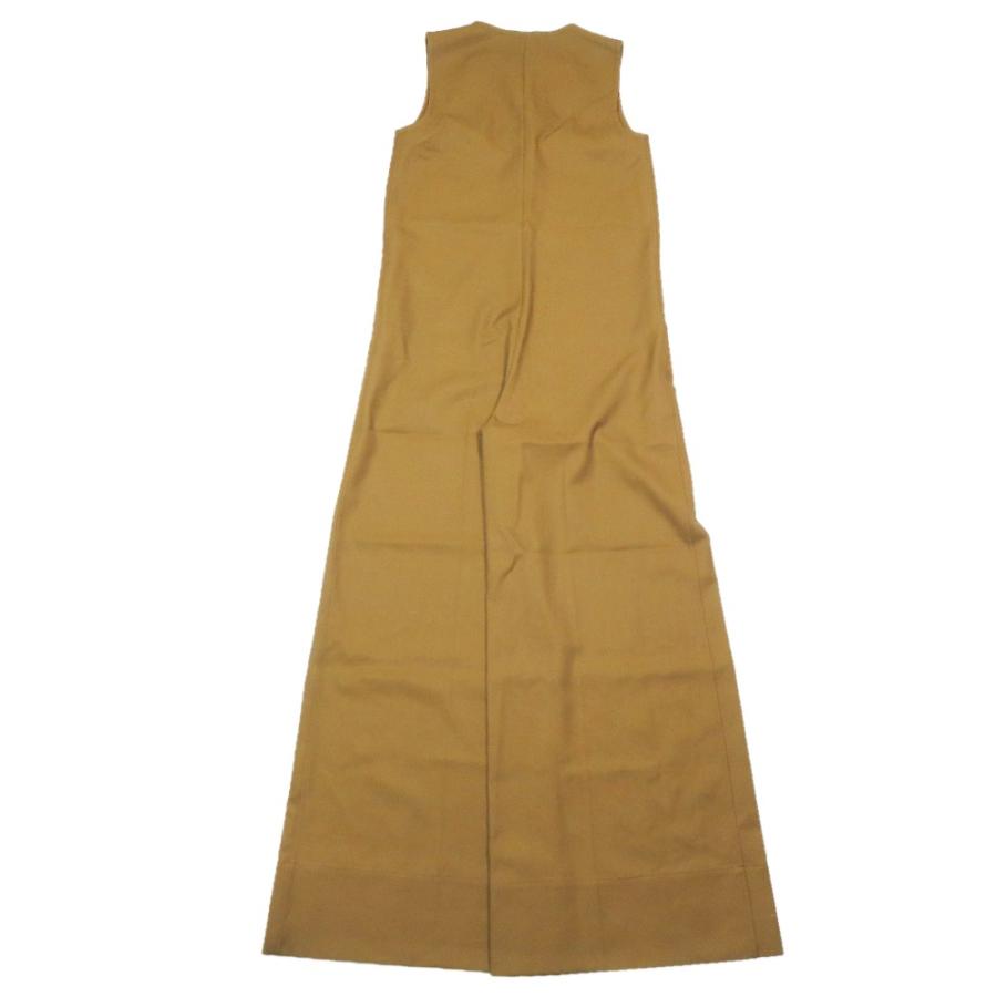 未使用 BURBERRY バーバリー ウール ジャンプスーツ サロペット ハーフジップ ノースリーブ ロング ワイドパンツ 38 ブラウン レディース 古着 中古 | BURBERRY | 01