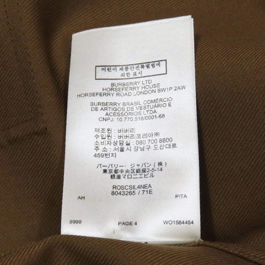 未使用 BURBERRY バーバリー ウール ジャンプスーツ サロペット ハーフジップ ノースリーブ ロング ワイドパンツ 38 ブラウン レディース 古着 中古 | BURBERRY | 06