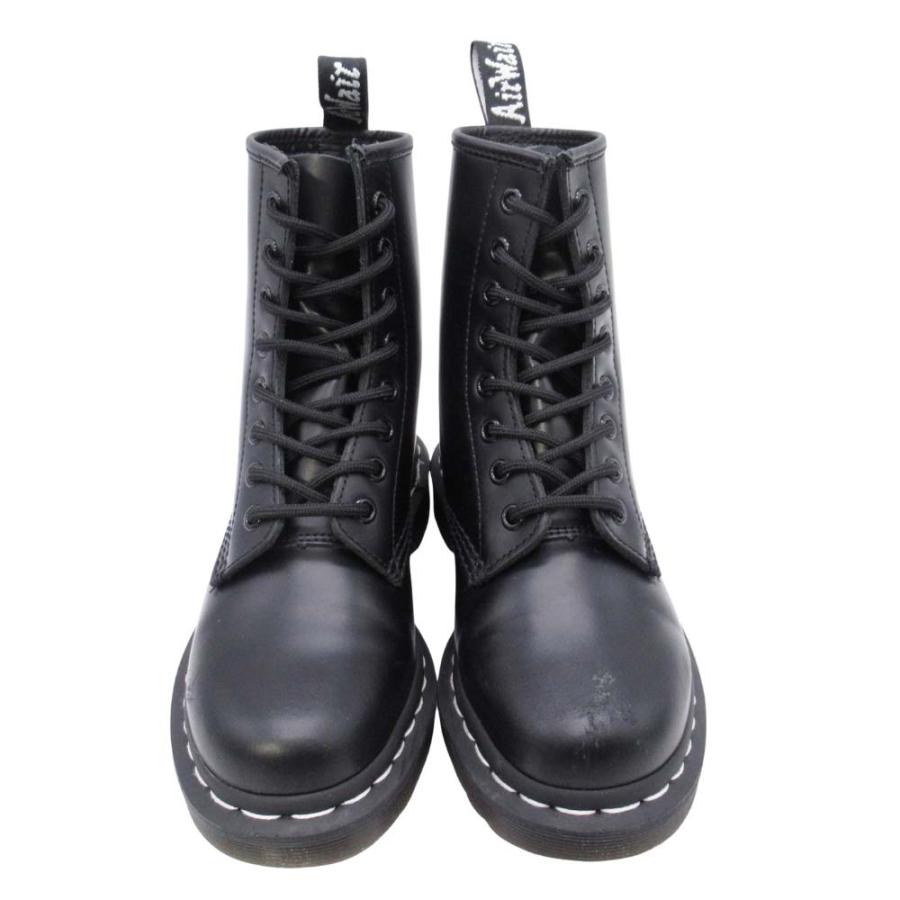 良品 DR. MARTENS ドクターマーチン 1460 ホワイトステッチ 8 ホールブーツ シューズ 靴 スムースレザー UK3/22.0 黒 ブラック レディース 古着 中古 | Dr.Martens | 02