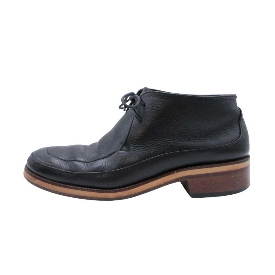 良品 alfredo BANNISTER アルフレッドバニスター レザー レースアップ ショートブーツ シューズ 40/25.0 黒 ブラック メンズ 古着 中古 | alfredoBANNISTER