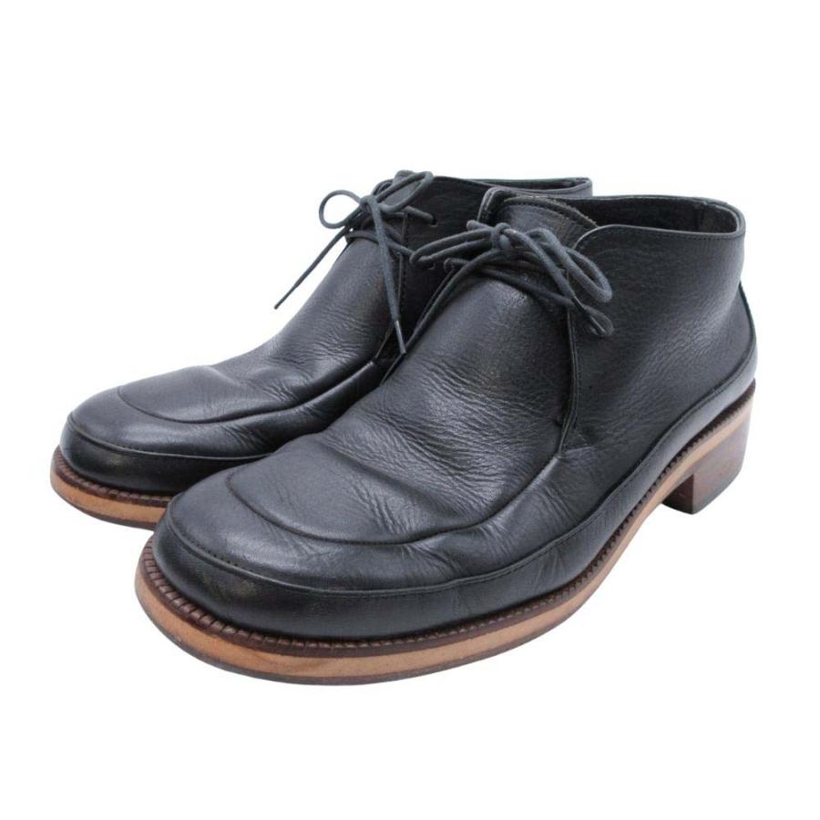 良品 alfredo BANNISTER アルフレッドバニスター レザー レースアップ ショートブーツ シューズ 40/25.0 黒 ブラック メンズ 古着 中古 | alfredoBANNISTER | 01