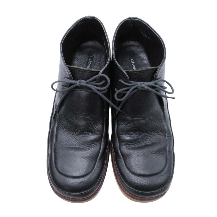 良品 alfredo BANNISTER アルフレッドバニスター レザー レースアップ ショートブーツ シューズ 40/25.0 黒 ブラック メンズ 古着 中古 | alfredoBANNISTER | 02
