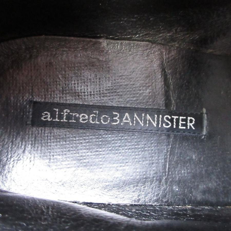 良品 alfredo BANNISTER アルフレッドバニスター レザー レースアップ ショートブーツ シューズ 40/25.0 黒 ブラック メンズ 古着 中古 | alfredoBANNISTER | 07