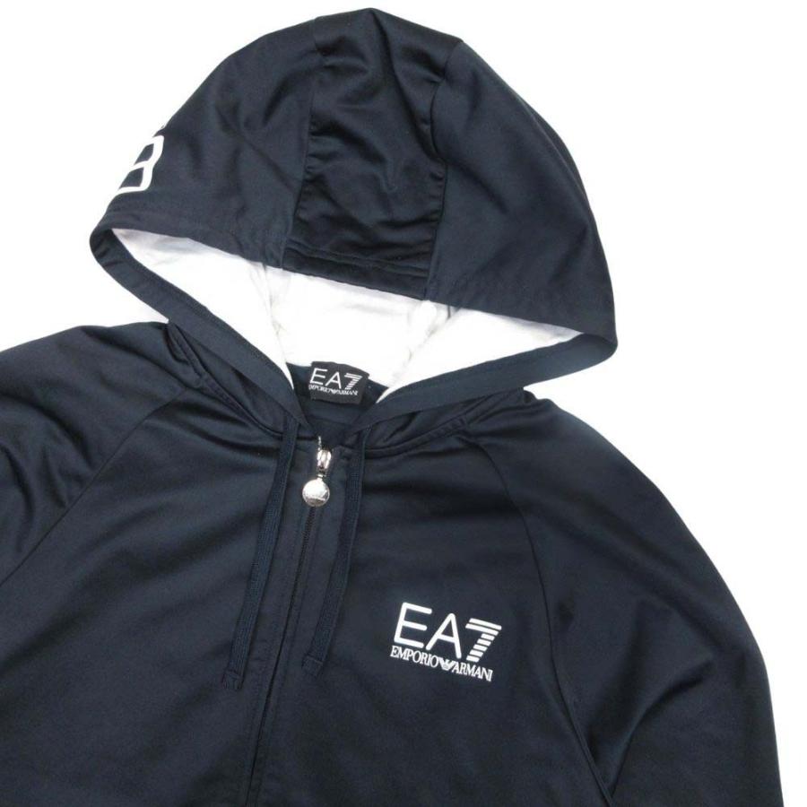 【美品】エンポリオアルマーニ　EA7 ロゴ　ジップアップパーカー Lサイズ EA7 美品 EMPORIO ARMANI エンポリオアルマーニ ジップアップ パーカー