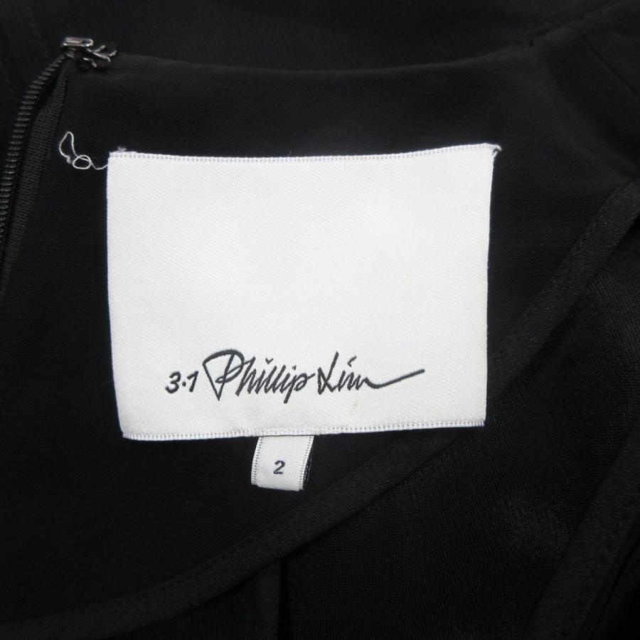 美品 3.1 phillip lim スリーワン フィリップリム フリル ロング ワンピース ドレス カットソー パーティ サイズ2 ブラック レディース 古着 中古 | 3.1 Phillip Lim | 06